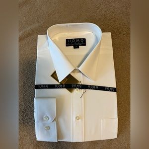 Uomo Italy White Dress Shirt